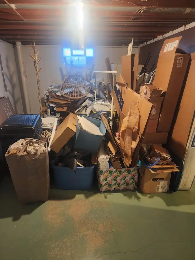 Roll-off dumpster container at job site for 15 Yard Dumpster Rental in Brandon